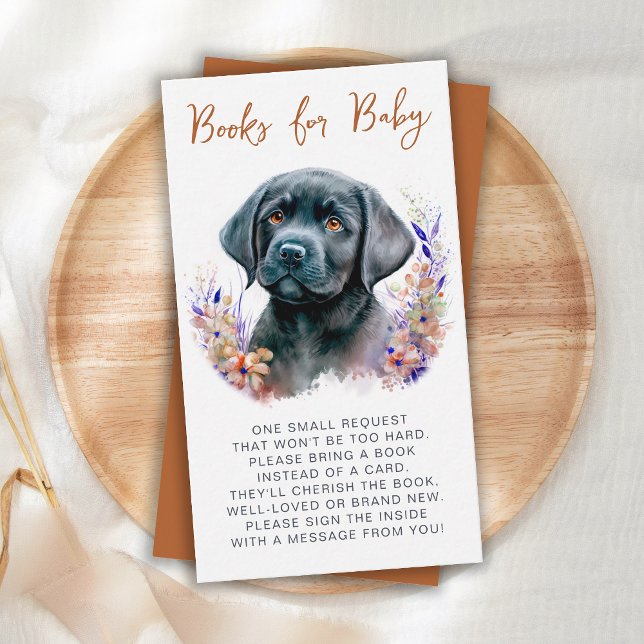 Tarjeta De Recepción Solicitud de libro de Baby Shower de Boho Puppy Do (Subido por el creador)