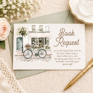 Tarjeta De Recepción Solicitud de libro de baby shower de Bonjour Bebe