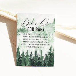 Tarjeta De Recepción Solicitud de libro de Baby Shower de Bosques Misty