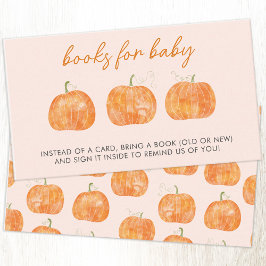 Tarjeta De Recepción Solicitud de libro de Baby Shower de calabaza