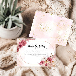 Tarjeta De Recepción Solicitud de libro de Baby Shower de calabaza rosa