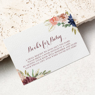Tarjeta De Recepción Solicitud de libro de Baby Shower de caligrafía de