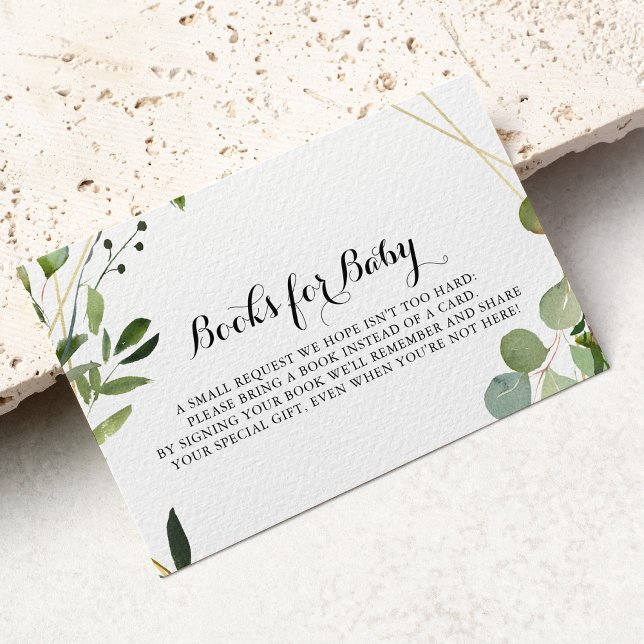 Tarjeta De Recepción Solicitud de libro de Baby Shower de caligrafía de (Subido por el creador)