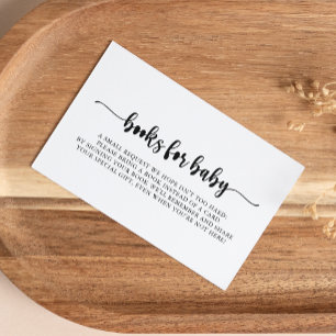 Tarjeta De Recepción Solicitud de libro de Baby Shower de caligrafía mi