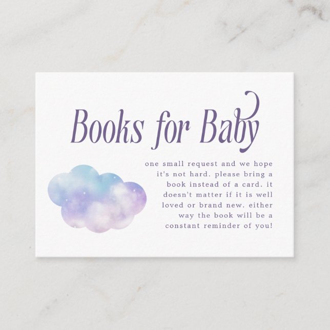 Tarjeta De Recepción Solicitud de libro de Baby Shower de Chica enviado (Anverso)