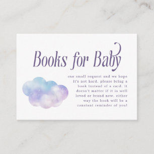 Tarjeta De Recepción Solicitud de libro de Baby Shower de Chica enviado