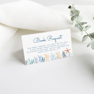 Tarjeta De Recepción Solicitud de libro de Baby Shower de color de agua