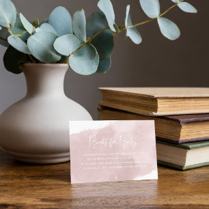 Tarjeta De Recepción Solicitud de libro de Baby Shower de color de agua