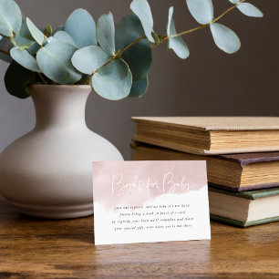Tarjeta De Recepción Solicitud de libro de Baby Shower de color de agua