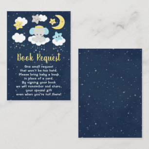Tarjeta De Recepción Solicitud de libro de Baby Shower de elefante amar