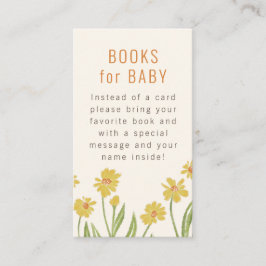 Tarjeta De Recepción Solicitud de libro de Baby Shower de flores silves