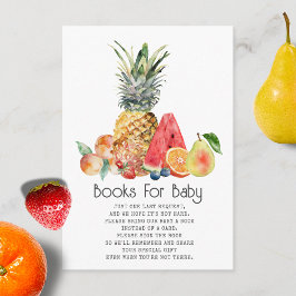 Tarjeta De Recepción Solicitud de libro de Baby Shower de frutas