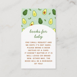 Tarjeta De Recepción Solicitud de libro de Baby Shower de Holy Guacamol