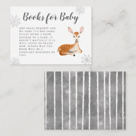 Tarjeta De Recepción Solicitud de libro de Baby Shower de invierno de S