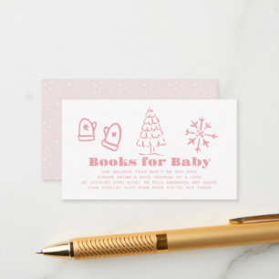 Tarjeta De Recepción Solicitud de libro de baby shower de invierno dibu