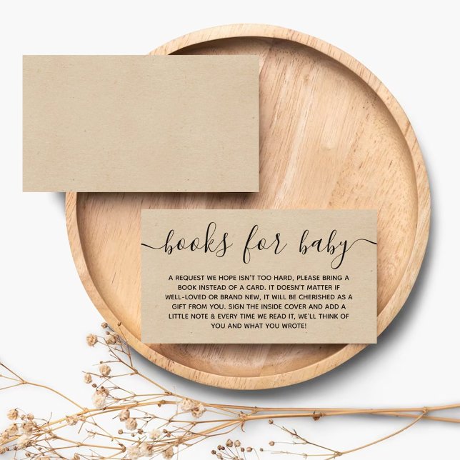 Tarjeta De Recepción Solicitud de libro de Baby Shower de Kraft ruso (Subido por el creador)
