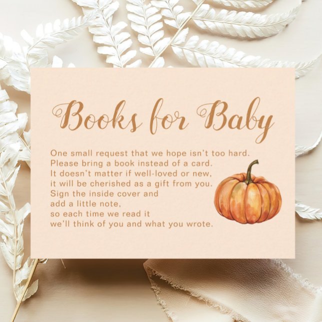 Tarjeta De Recepción Solicitud de libro de Baby Shower de la calabaza d (Subido por el creador)