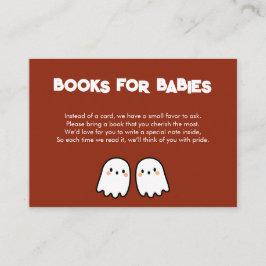 Tarjeta De Recepción Solicitud de libro de Baby Shower de los fantasmas