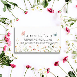 Tarjeta De Recepción Solicitud de libro de Baby Shower de mariposa de f