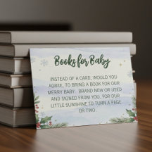 Solicitud de libro de baby shower de Navidad de ni