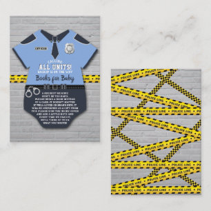 Tarjeta De Recepción Solicitud de libro de Baby Shower de oficial de po
