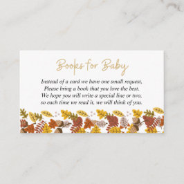 Tarjeta De Recepción Solicitud de libro de Baby Shower de otoño de Brow