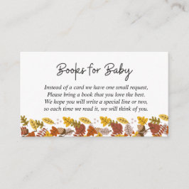 Tarjeta De Recepción Solicitud de libro de Baby Shower de otoño de Hedg