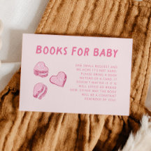 Solicitud de libro de Baby Shower de Pink Heart Va