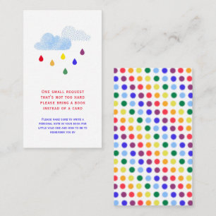Tarjeta De Recepción Solicitud de libro de Baby Shower de puntos de pol