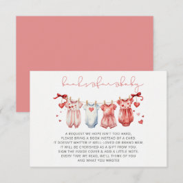 Tarjeta De Recepción Solicitud de libro de Baby Shower de San Valentín