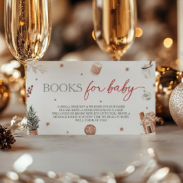 Tarjeta De Recepción Solicitud de libro de Baby Shower de Santa