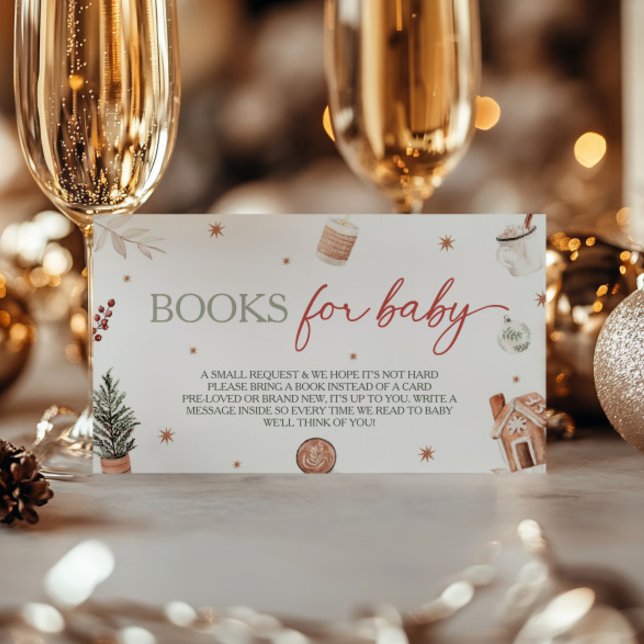 Tarjeta De Recepción Solicitud de libro de Baby Shower de Santa (Subido por el creador)