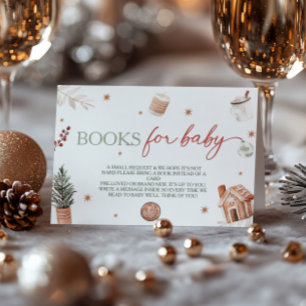 Tarjeta De Recepción Solicitud de libro de Baby Shower de Santa