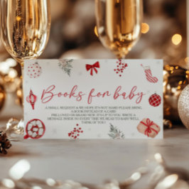 Tarjeta De Recepción Solicitud de libro de Baby Shower de Santa