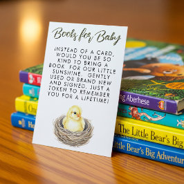 Tarjeta De Recepción Solicitud de libro de Baby Shower de Spring Chick 