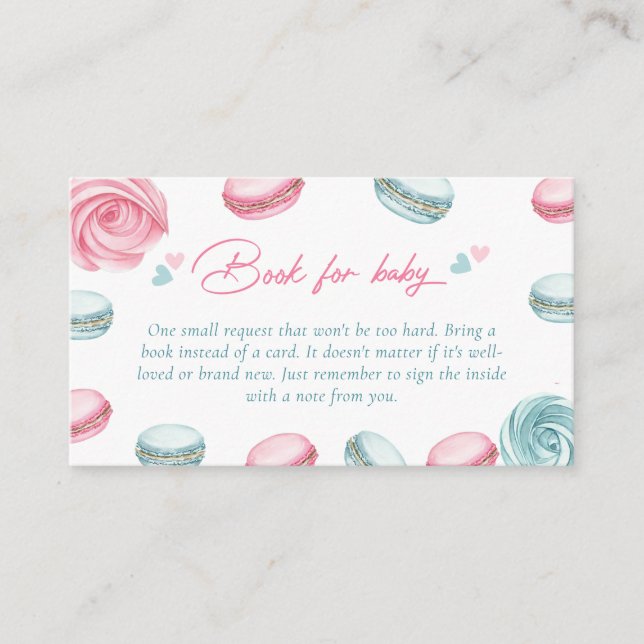 Tarjeta De Recepción Solicitud de libro de Baby Shower de Sweet Donut (Anverso)