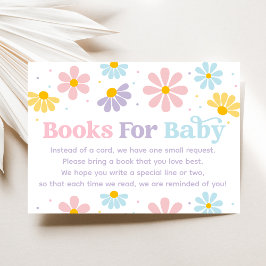 Tarjeta De Recepción Solicitud de libro de Baby Shower de Sweet Pastel 