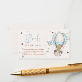 Tarjeta De Recepción Solicitud de libro de Baby Shower de Teddy Bear Ai