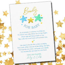 Tarjeta De Recepción Solicitud de libro de Baby Shower de Twinkle Littl