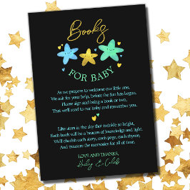 Tarjeta De Recepción Solicitud de libro de Baby Shower de Twinkle Littl