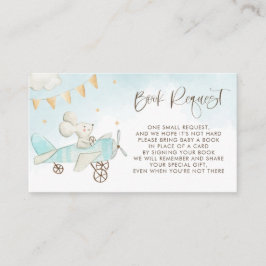 Tarjeta De Recepción Solicitud de libro de Baby Shower de un avión de b