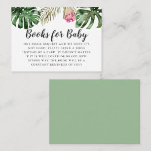 Tarjeta De Recepción Solicitud de libro de Baby Shower de vegetación tr