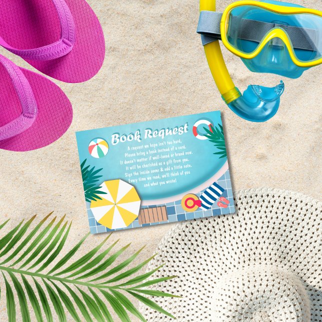 Tarjeta De Recepción Solicitud de libro de Baby Shower de verano para F (Subido por el creador)