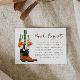 Tarjeta De Recepción Solicitud de libro de Baby Shower de Watercolor We