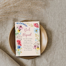 Tarjeta De Recepción Solicitud de libro de Baby Shower de Wildflower Ch