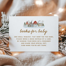 Solicitud de libro de Baby Shower de Winter Villag
