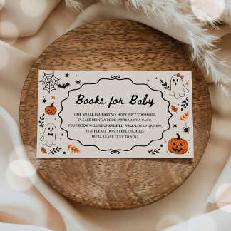 Tarjeta De Recepción Solicitud de libro de baby shower del fantasma de