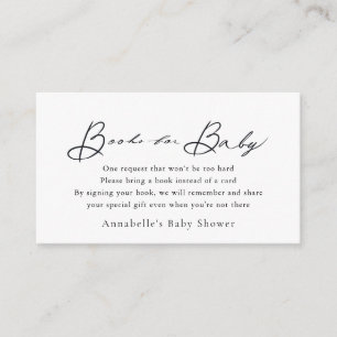 Tarjeta De Recepción Solicitud de libro de Baby Shower en blanco con gu