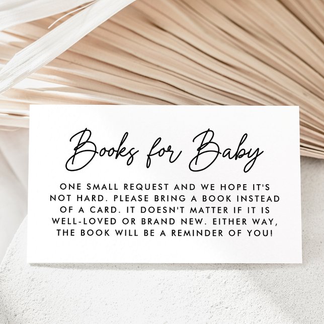 Tarjeta De Recepción Solicitud de libro de Baby Shower en negrita (Subido por el creador)