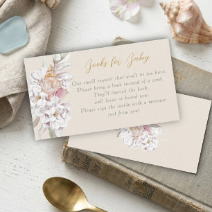Tarjeta De Recepción Solicitud de libro de Baby Shower Floral de Concha
